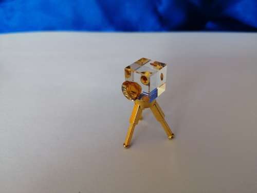 Stunning Crystal Glass Film Camera with Gold trim