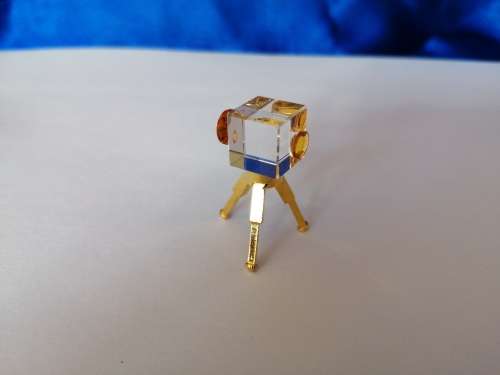 Stunning Crystal Glass Film Camera with Gold trim