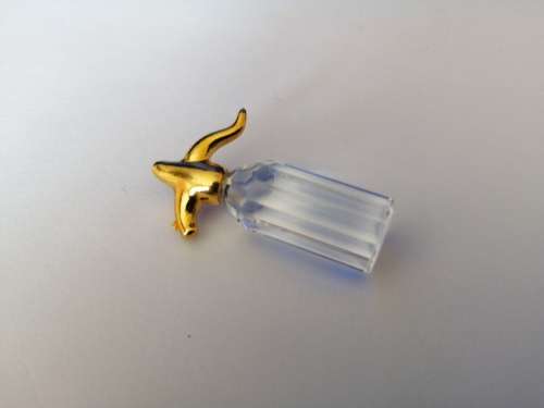 Stunning Crystal Glass Soda Bottle with Gold trim