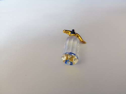 Stunning Crystal Glass Soda Bottle with Gold trim