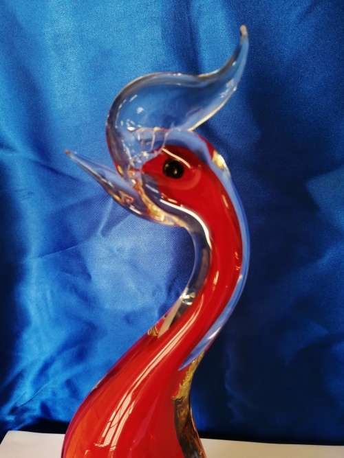 Murano hand blown X-Large Duck Cockeral glass sculpture *