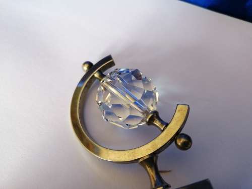 Crystal Glass Globe with Silver Metal base