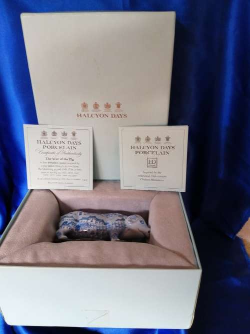 Halcyon Days figurine of a Pig from the Chinese Zodiac , limited edition of only 250 worldwide