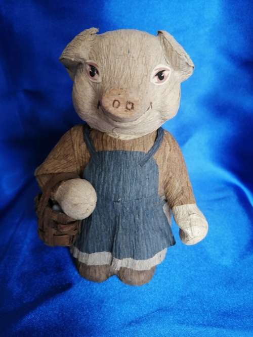 Vintage Crepe Paper Pig