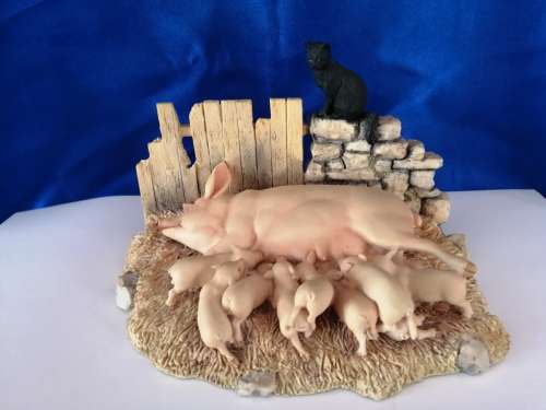 Border fine arts james herriot pigs Moses and Bertha