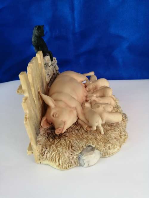 Border fine arts james herriot pigs Moses and Bertha