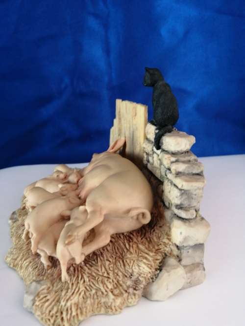 Border fine arts james herriot pigs Moses and Bertha