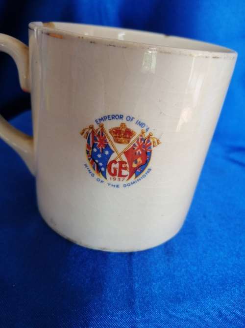 Coronation mug King George VI and Queen Elizabeth 12 May 1937
