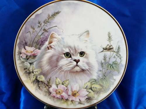 Stunning AJL Gifthouse Cute Long Hair Cat Plate