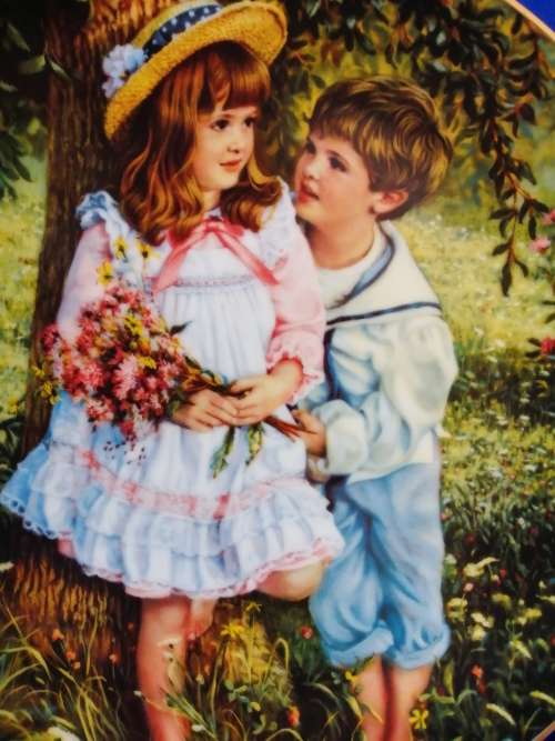 RECO BRADFORD Little Sweethearts Plate The Barefoot Children's Collection