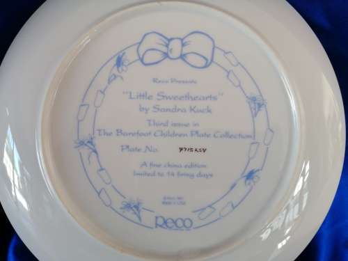 RECO BRADFORD Little Sweethearts Plate The Barefoot Children's Collection