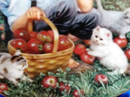 RECO BRADFORD Under the Apple Tree Plate The Barefoot Children's Collection