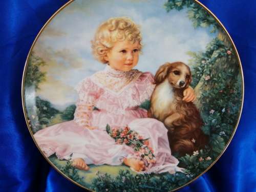 RECO BRADFORD Golden Afternoon Plate The Barefoot Children's Collection
