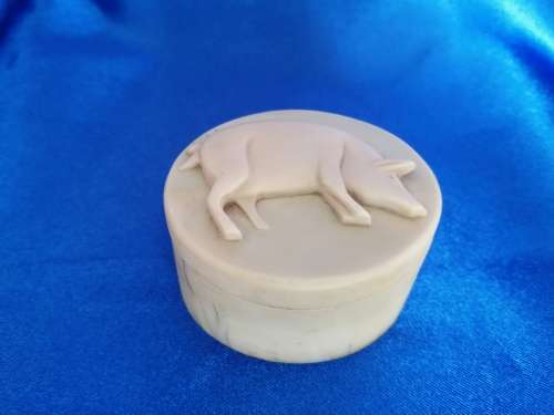 Crushed Marble Trinket Pig Pot