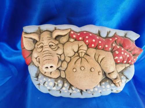 Pig on Couch John Hugths Wales