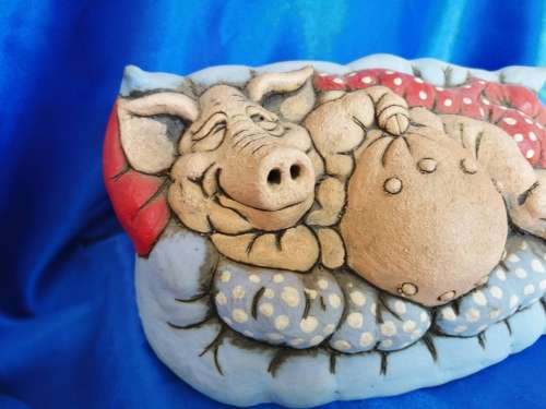 Pig on Couch John Hugths Wales