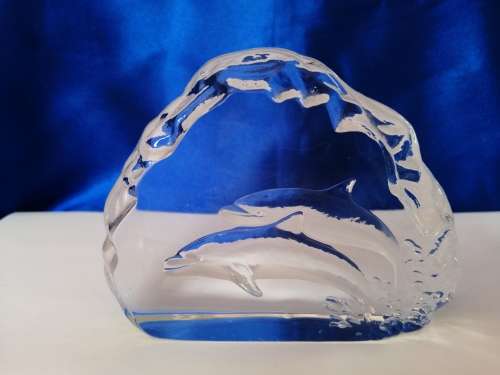 Engraved Dolphin Paperweight