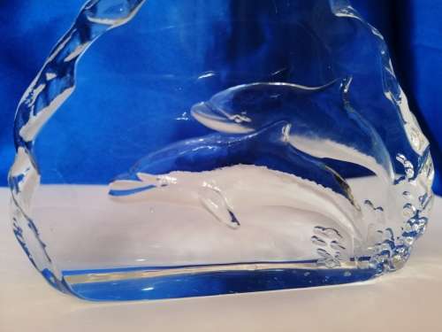 Engraved Dolphin Paperweight