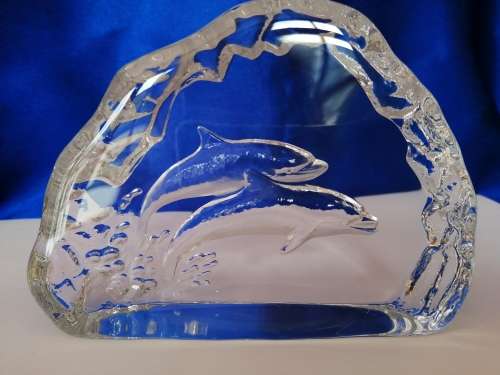 Engraved Dolphin Paperweight