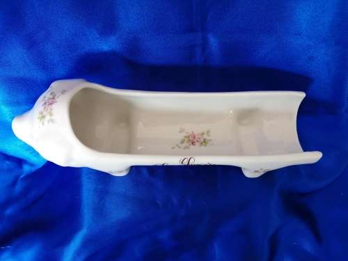 Sausage serving dish, in Porcelain Française de la Maison "FD CHAUVIGNY"