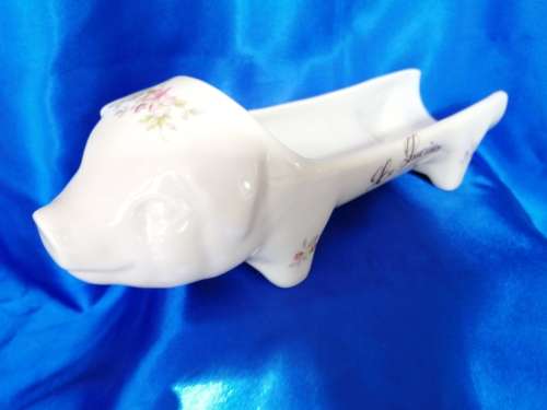 Sausage serving dish, in Porcelain Française de la Maison "FD CHAUVIGNY"