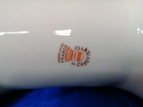 Sausage serving dish, in Porcelain Française de la Maison "FD CHAUVIGNY"