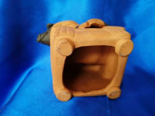 Vintage Large Pottery Pig Sleeping on a Chair