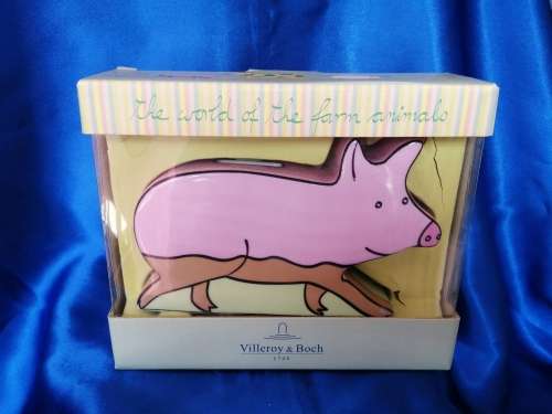 Villeroy and Boch Pink Pig Money Box / Bank `The World of the Farm Animals`