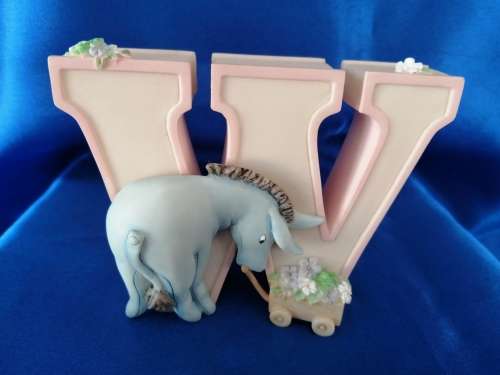 Disney Classic Winnie the Pooh Piglet Alphabet Letter W Wall Nursery Decor Eeyore