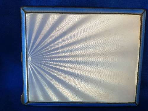 Henry Clifford Davis Silver Enameled card case 1937
