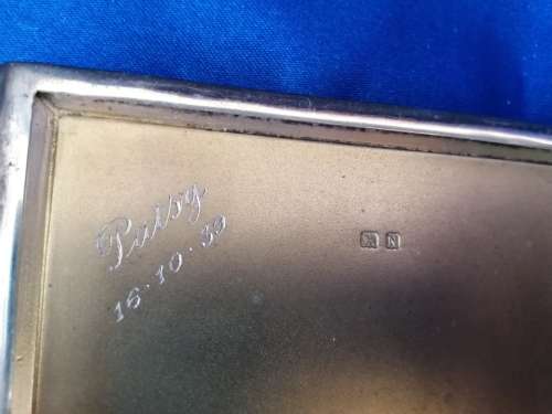Henry Clifford Davis Silver Enameled card case 1937