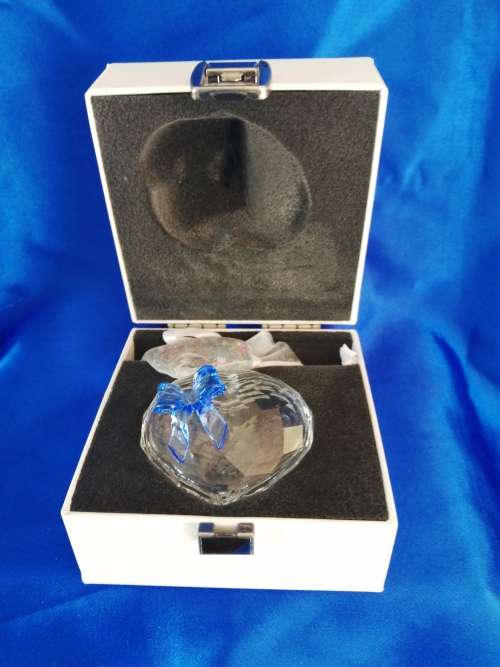 Swarovski Crystal Sweet Lidded Heart Jewel Box with small crystals
