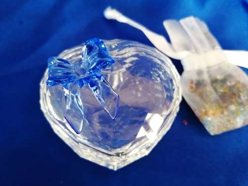Swarovski Crystal Sweet Lidded Heart Jewel Box with small crystals