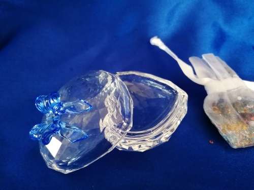 Swarovski Crystal Sweet Lidded Heart Jewel Box with small crystals