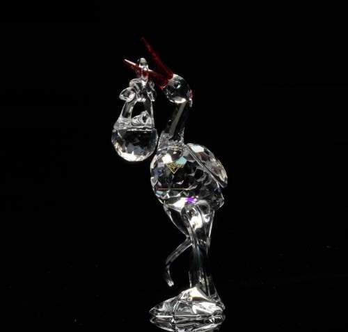 Swarovski Crystal Figurine Stork with Baby 659401