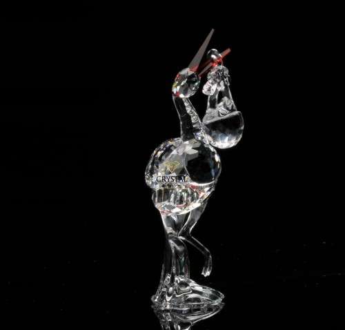 Swarovski Crystal Figurine Stork with Baby 659401