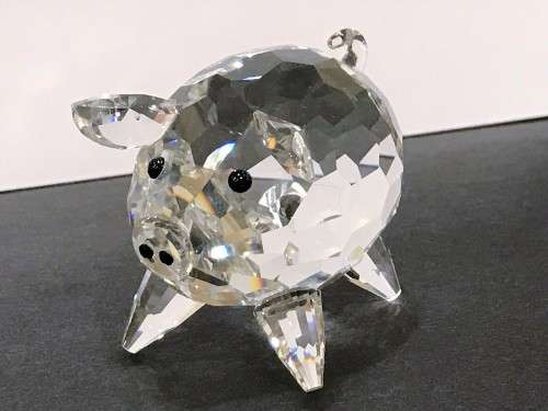 SWAROVSKI `LARGE PIG with CRYSTAL TAIL ` VERY RARE  *