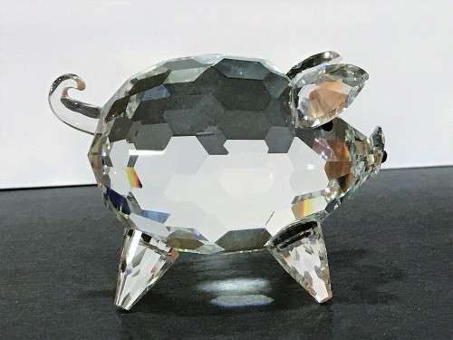SWAROVSKI `LARGE PIG with CRYSTAL TAIL ` VERY RARE  *