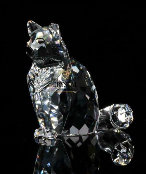Swarovski Silver Crystal Mother Cat Sitting