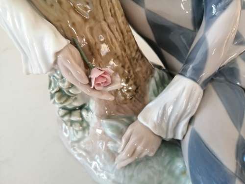 Rare Lladro 5128 Harlequin Reclining By Salvador Furio 1989