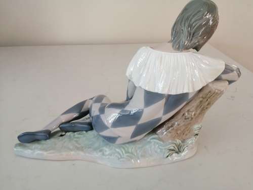 Rare Lladro 5128 Harlequin Reclining By Salvador Furio 1989