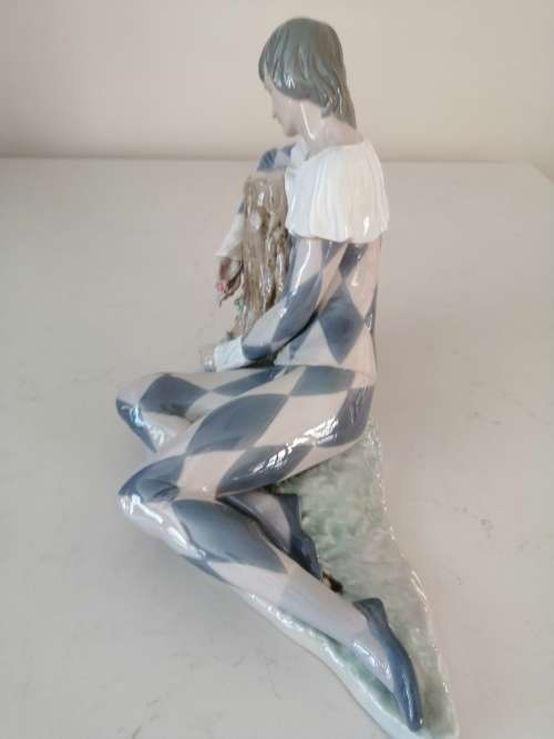 Rare Lladro 5128 Harlequin Reclining By Salvador Furio 1989
