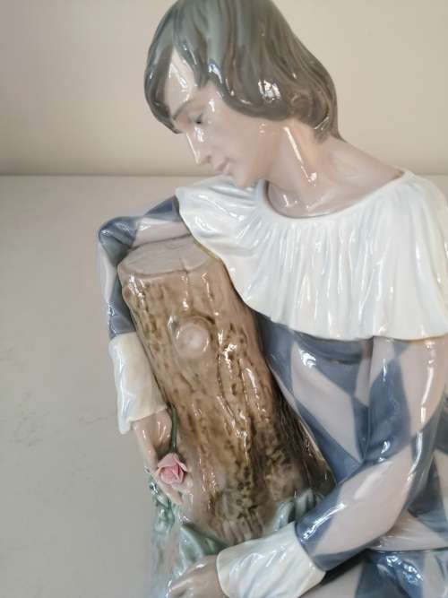 Rare Lladro 5128 Harlequin Reclining By Salvador Furio 1989