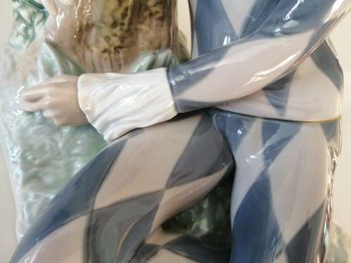 Rare Lladro 5128 Harlequin Reclining By Salvador Furio 1989