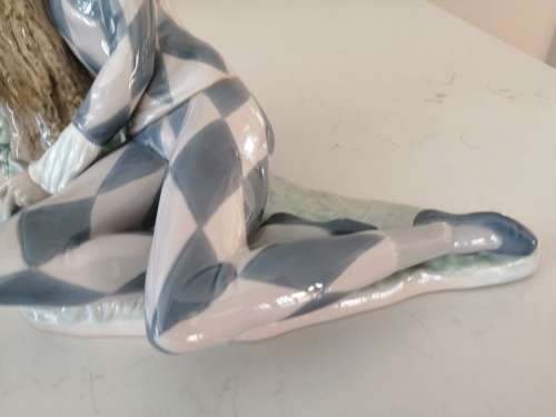 Rare Lladro 5128 Harlequin Reclining By Salvador Furio 1989
