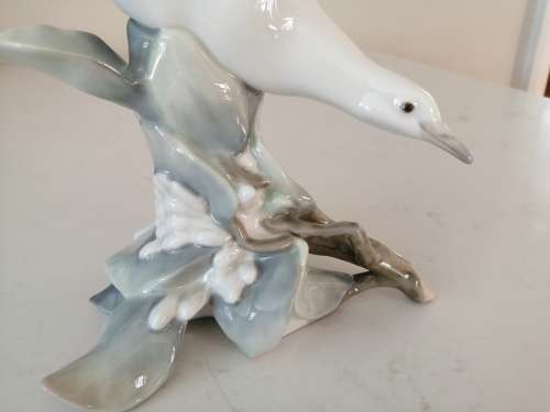 Large Lladro Gloss Bird Figurine Turtle Dove 4550 Handmade In Spain 1969-1998
