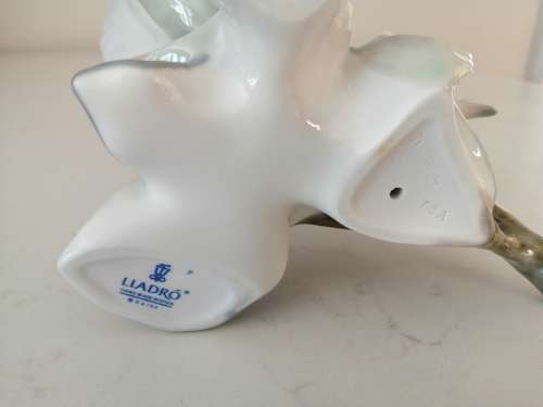 Large Lladro Gloss Bird Figurine Turtle Dove 4550 Handmade In Spain 1969-1998
