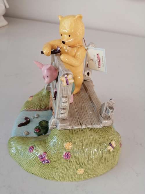 RARE POOH STICKS TABLEAU COLLECTABLES LIMITED EDITION WP 84 DISNEY ROYAL DOULTON
