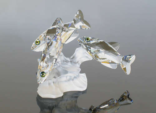 Swarovski Silver Crystal Three South Sea Fish