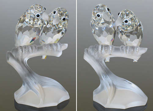 Swarovski Crystal SCS The very first trilogy Annual Edition 1986/7 Lovebirds Togetherness